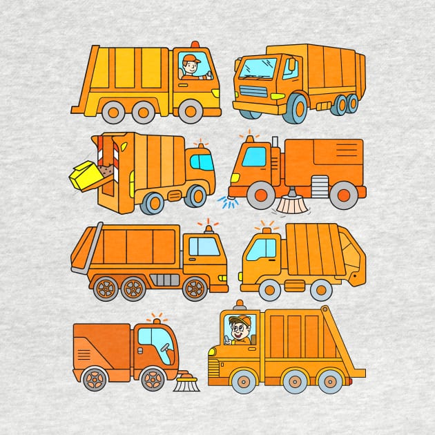 Trash Truck Design Boys Girls Men Women by samshirts